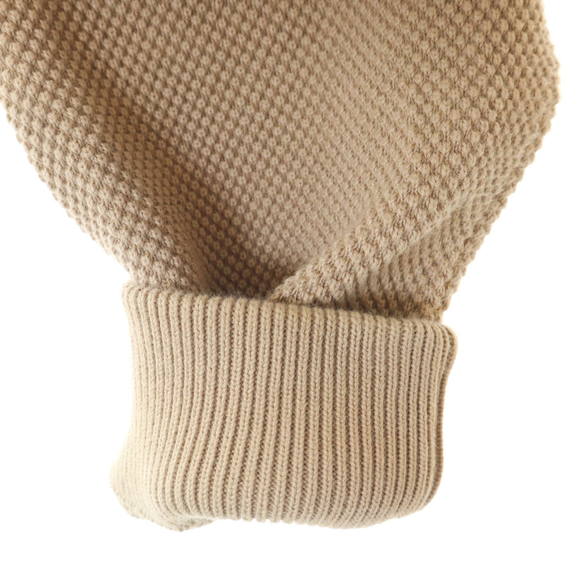 crepuscule クレプスキュール 日本製 長袖 Moss stitch カーディガン 1 ベージュ メンズ