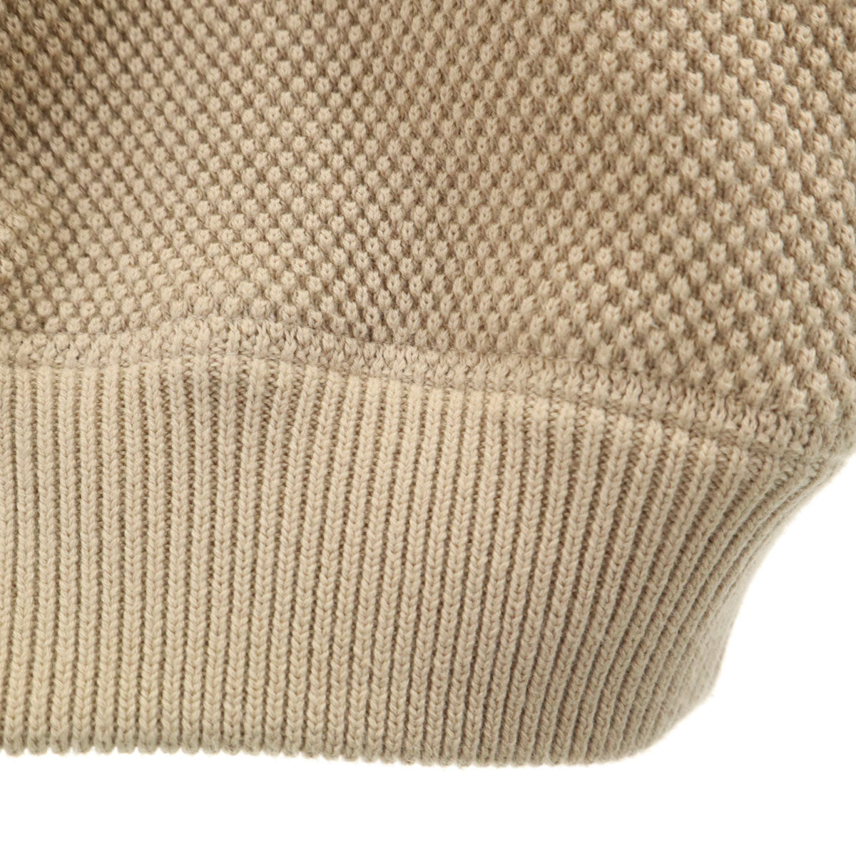 crepuscule クレプスキュール 日本製 長袖 Moss stitch カーディガン 1 ベージュ メンズ