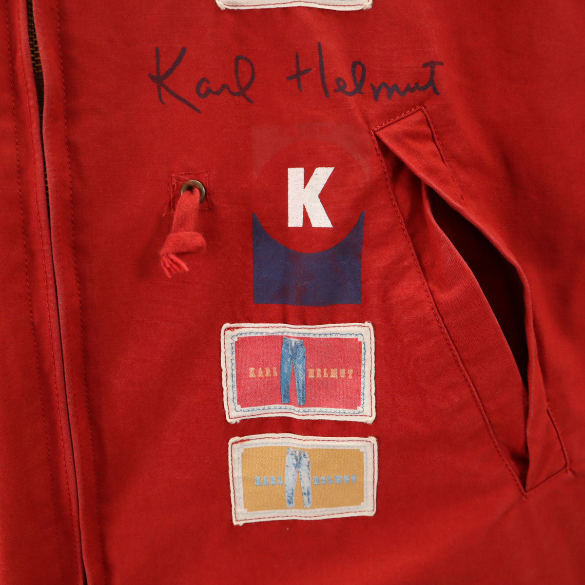 Karl Helmut カールヘルム リバーシブル コート レッド メンズ