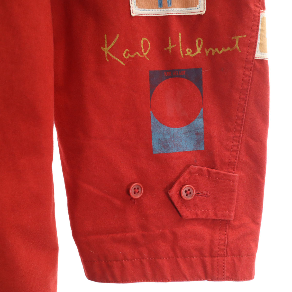 Karl Helmut カールヘルム リバーシブル コート レッド メンズ