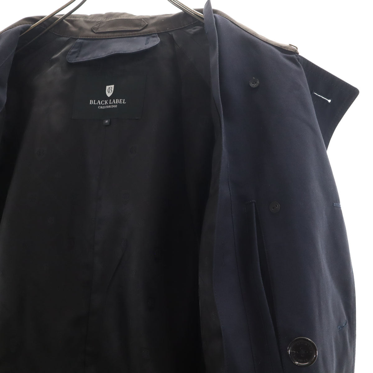 BLACK LABEL CRESTBRIDGE ブラックレーベルクレストブリッジ トレンチコート M ネイビー メンズ