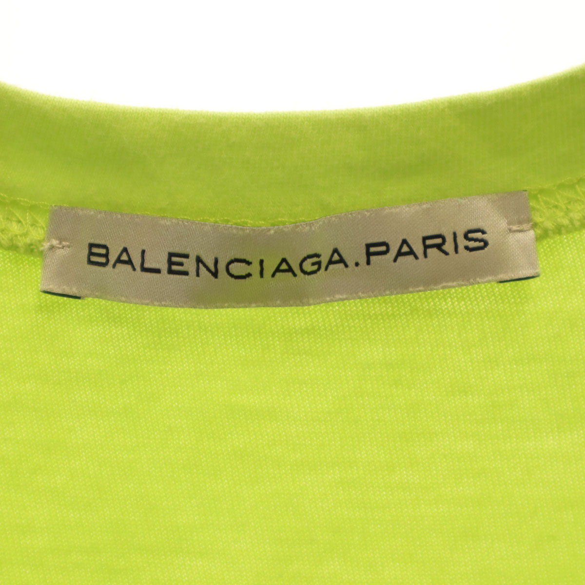 BALENCIAGA バレンシアガ フランス製 タンクトップ XS 黄緑 メンズ
