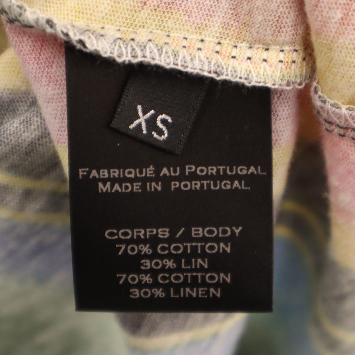 BALMAIN バルマン ポルトガル製 ストライプ柄 半袖 Tシャツ XS マルチ メンズ