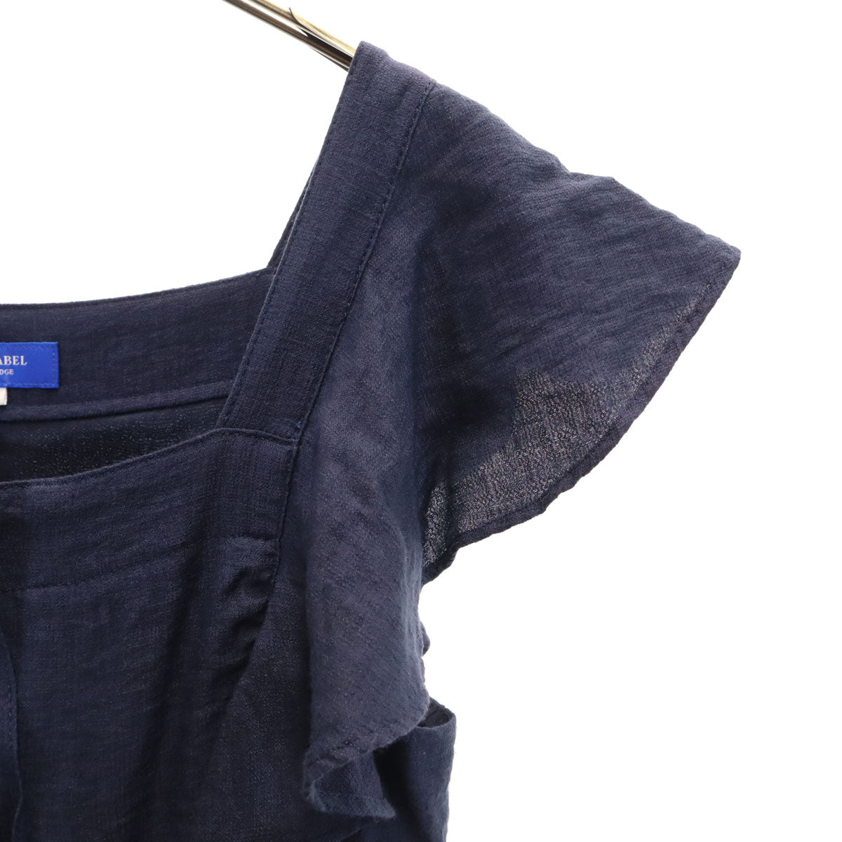 BLUE LABEL CRESTBRIDGE ブルーレーベルクレストブリッジ フレンチスリーブ ワンピース 38 ネイビー レディース