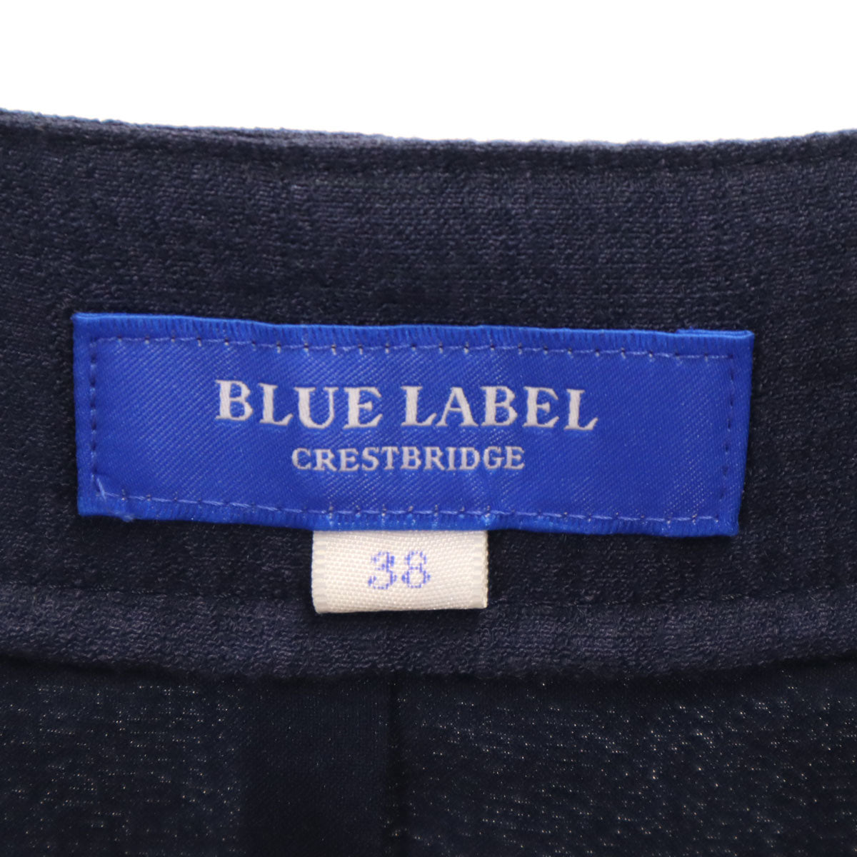 BLUE LABEL CRESTBRIDGE ブルーレーベルクレストブリッジ フレンチスリーブ ワンピース 38 ネイビー レディース