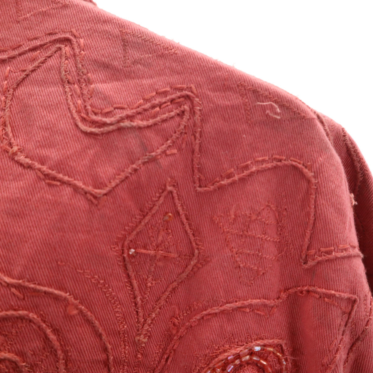 チコズ 90s 00s オールド 総刺繍 コットン ジャケット 2 ピンク系 レディース