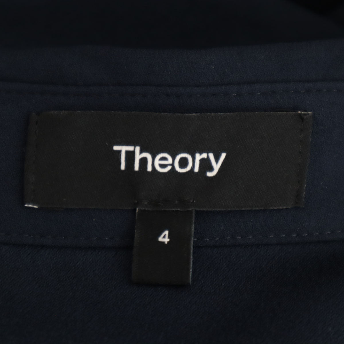 theory セオリー 日本製 半袖 シャツワンピース 4 ネイビー レディース