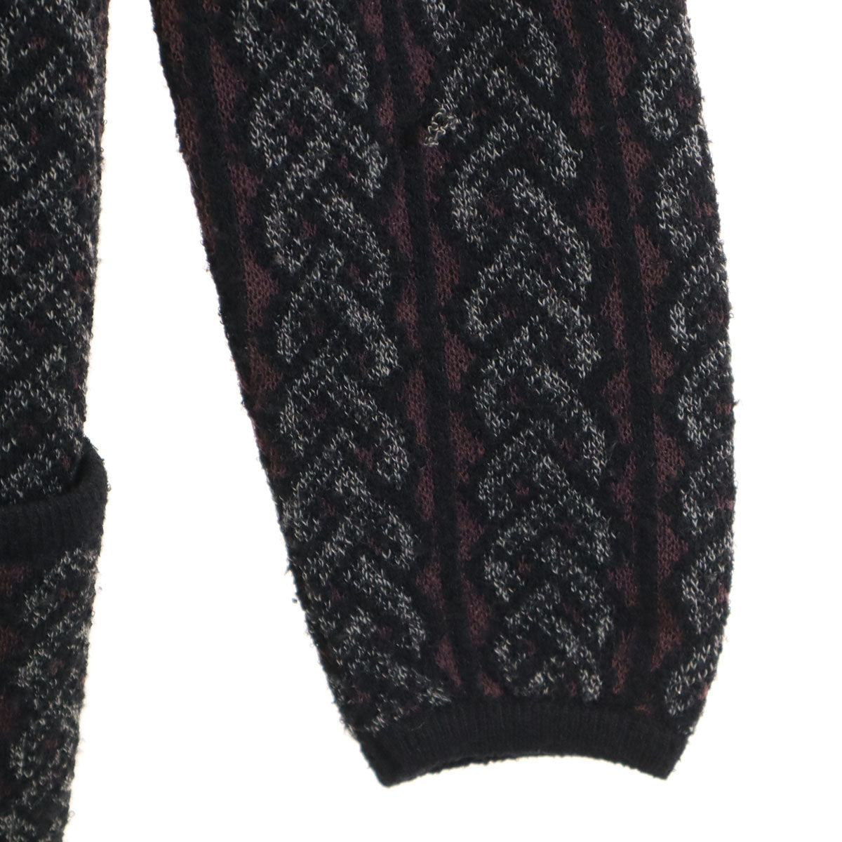 Missoni ミッソーニ 90s イタリア製 オールド ケーブル柄 長袖 Vネック ニットカーディガン 42 ブラック レディース