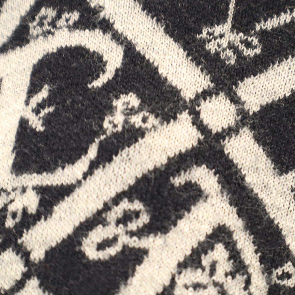 YVES SAINT LAURENT イヴサンローラン 90s オールド 総柄 長袖 セーター L ブラック ニット レディース