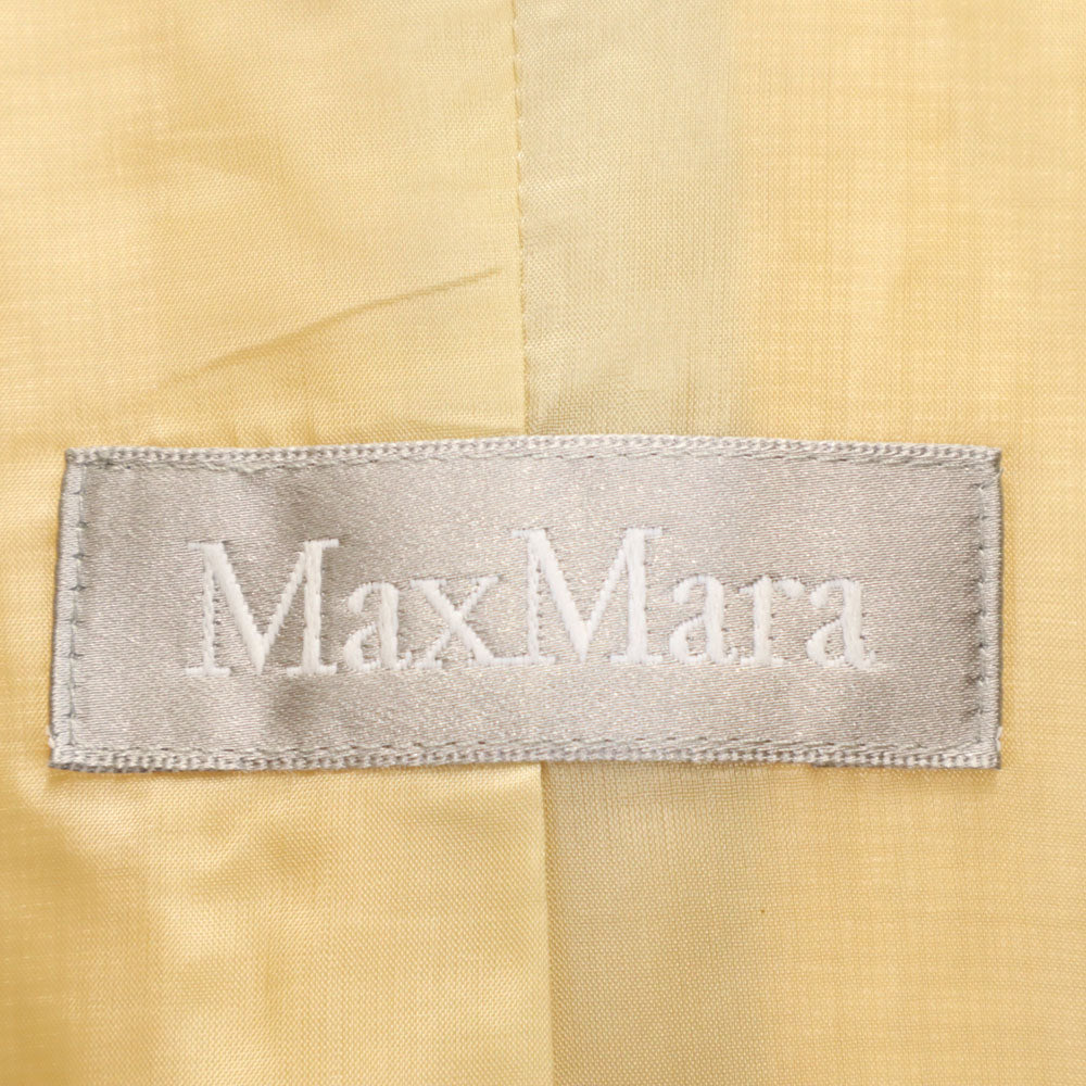 マックスマーラ イタリア製 シルクブレンド テーラードジャケット 44 ベージュ MAX MARA ブレザー レディース