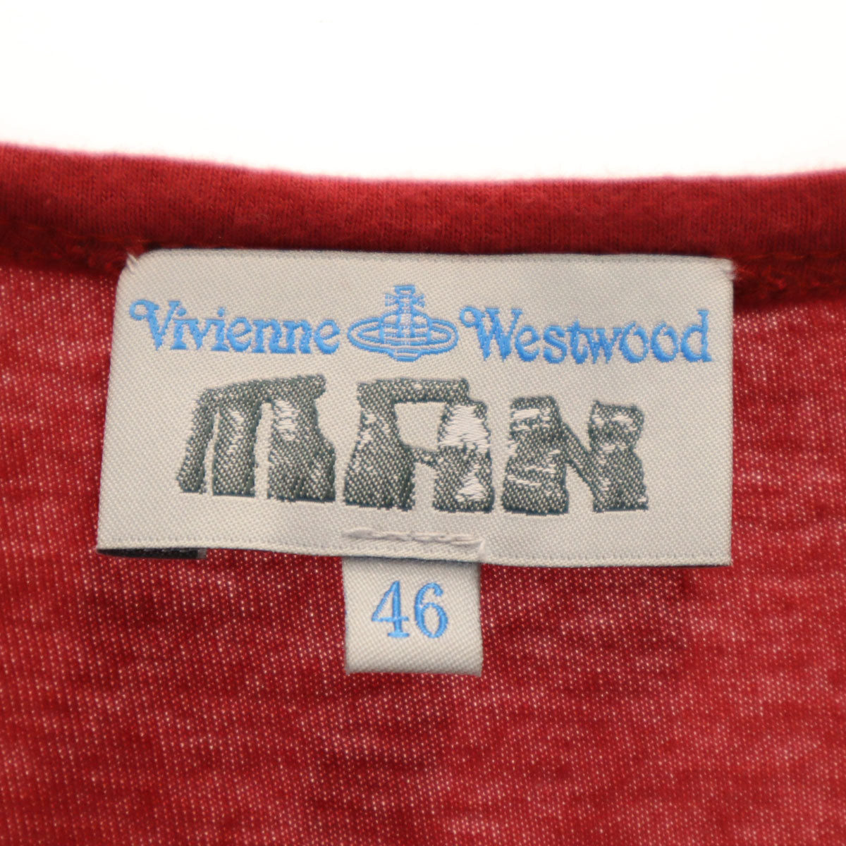 Vivienne WestwoodMAN ヴィヴィアンウエストウッドマン 日本製 半袖 Tシャツ 46 レッド メンズ