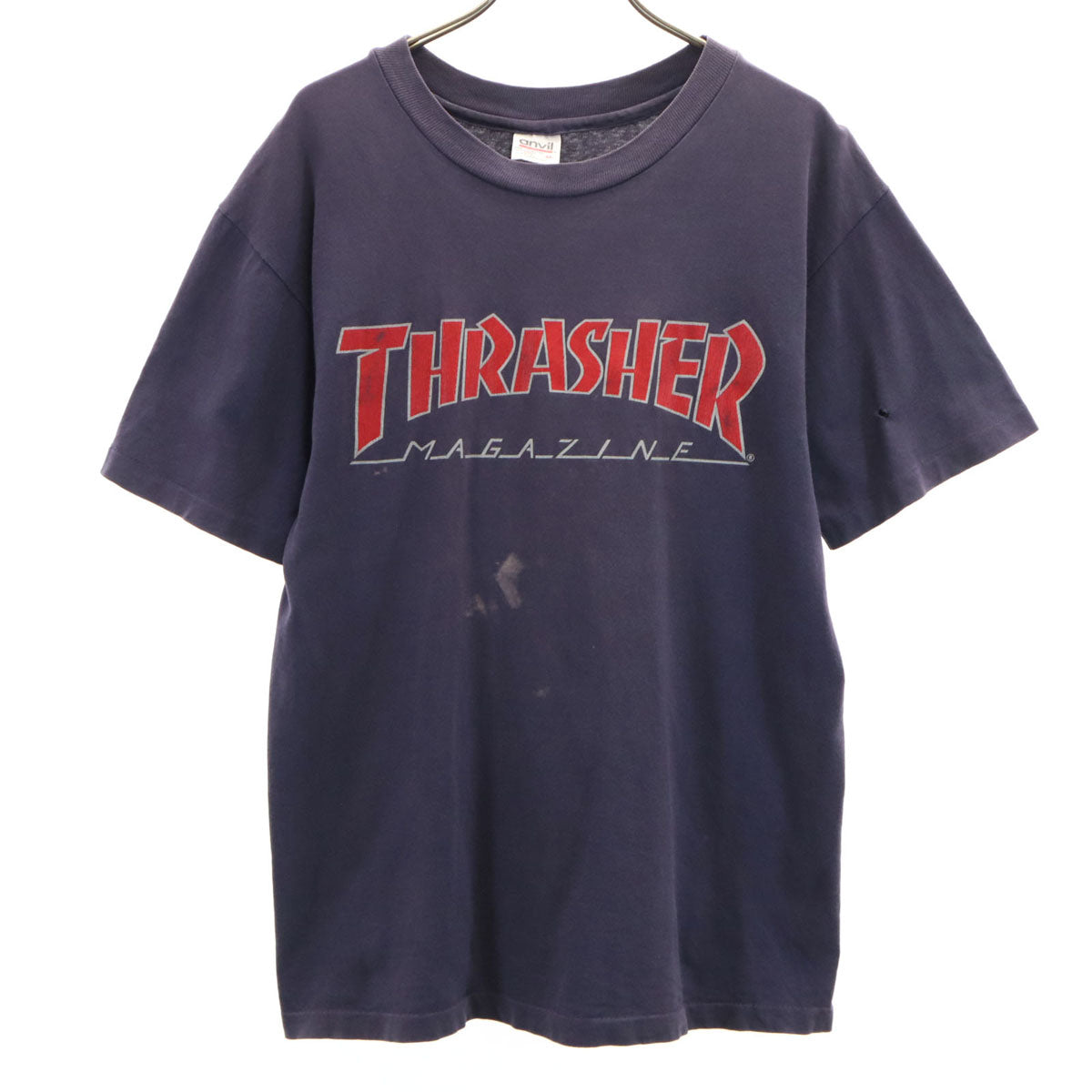 THRASHER スラッシャー 90s USA製 anvilボディ オールド 半袖 Tシャツ M ネイビー シングルステッチ メンズ