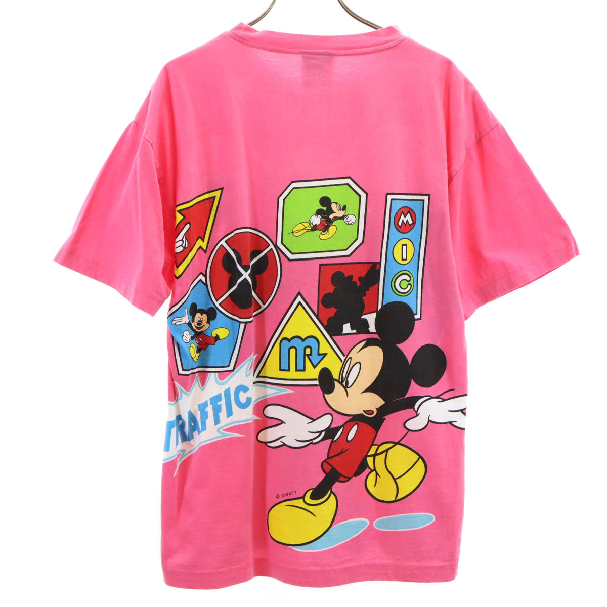 COLOR GEAR カラーギア ミッキーマウス 半袖 Tシャツ ピンク Disney ディズニー メンズ