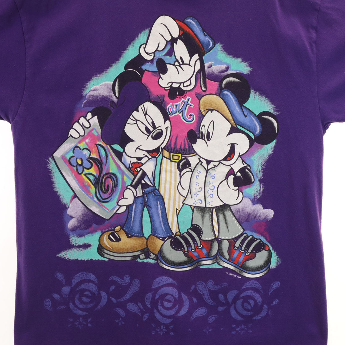 MICKEY UNLIMITED ミッキーアンリミテッド 00s オールド ミッキーフレンズ 半袖 Tシャツ ONE SIZE パープル Disney ディズニー メンズ