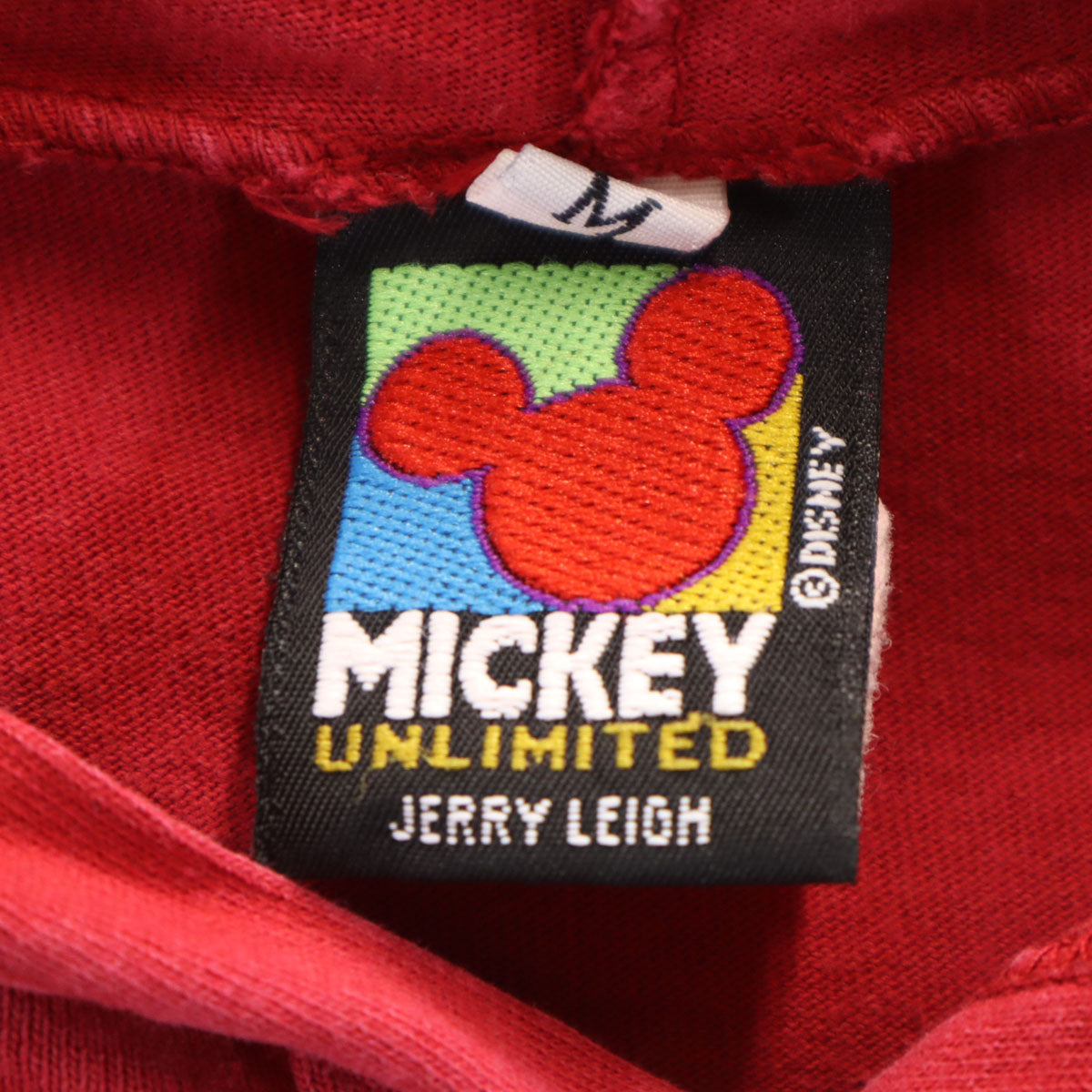 MICKEY UNLIMITED ミッキーアンリミテッド 90s USA製 オールド ミッキーマウス 半袖 フーディー Tシャツ M レッド Disney ディズニー メンズ
