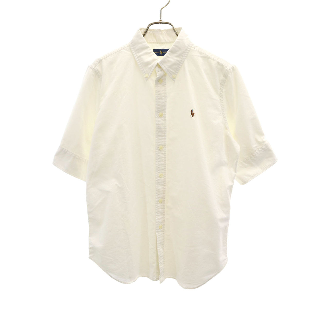 RALPH LAUREN ラルフローレン 半袖 ボタンダウンシャツ L ホワイト レディース