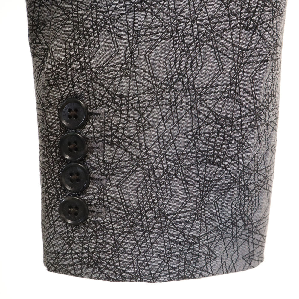 ARMANI EXCHANGE アルマーニエクスチェンジ 幾何学柄 テーラードジャケット M グレー ブレザー メンズ