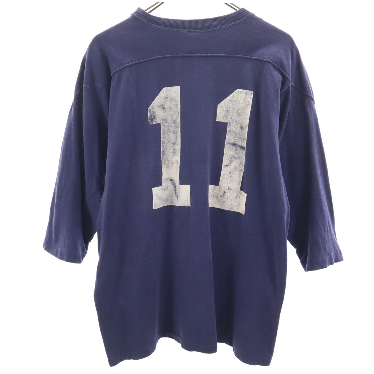Champion チャンピオン 70s ヴィンテージ UNIVERSITY MAINE 7分袖 Tシャツ L ネイビー メンズ
