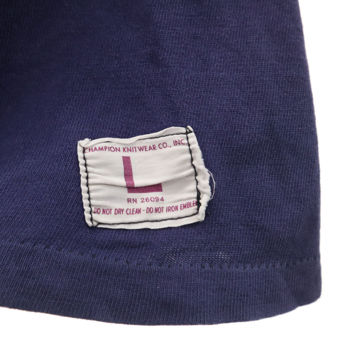 Champion チャンピオン 70s ヴィンテージ UNIVERSITY MAINE 7分袖 Tシャツ L ネイビー メンズ
