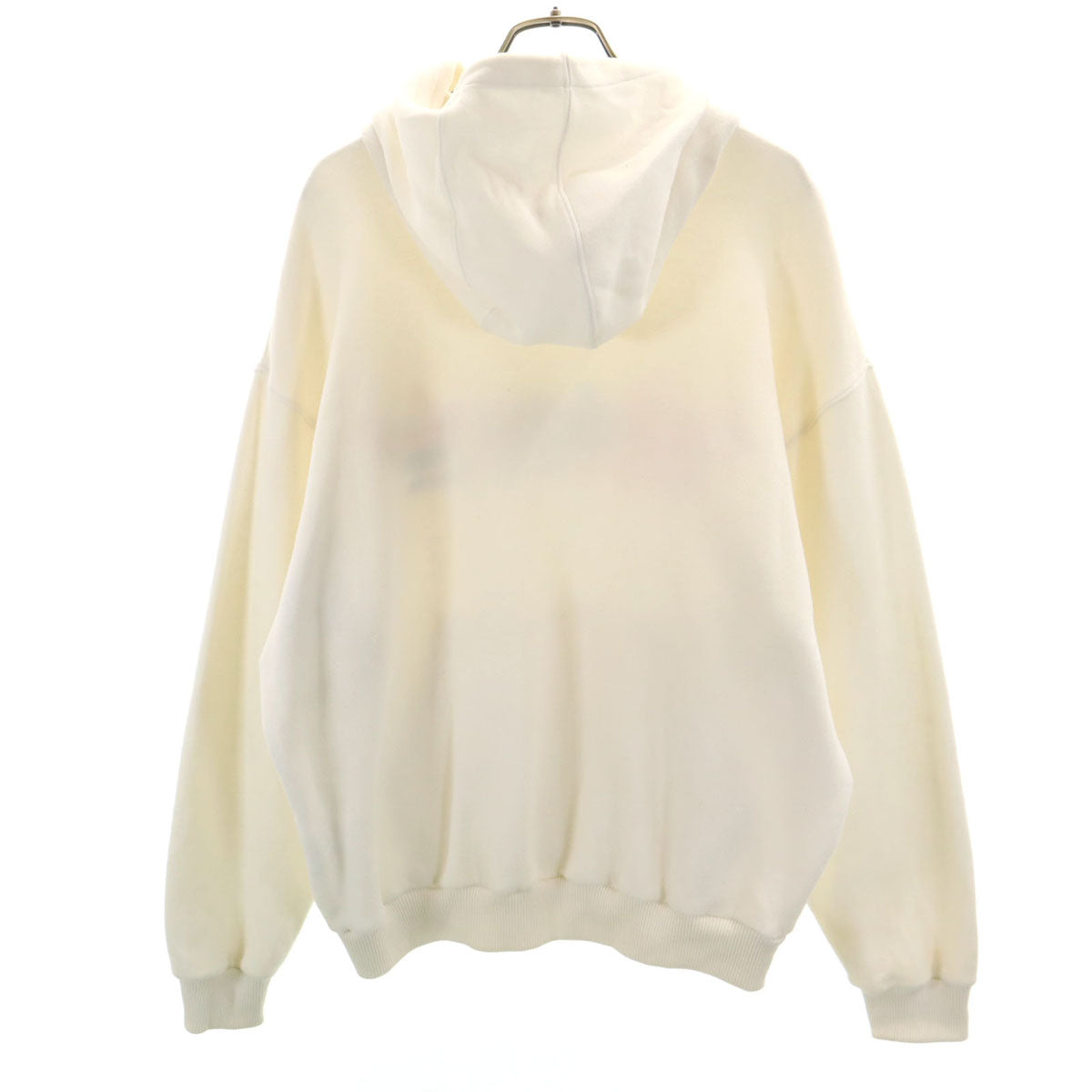 adidas アディダス 80s デサント製 ヴィンテージ トレフォイルロゴ 長袖 スウェットパーカー O アイボリー プルオーバー メンズ