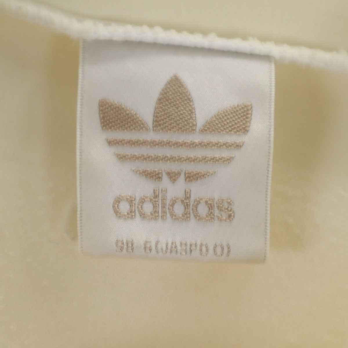 adidas アディダス 80s デサント製 ヴィンテージ トレフォイルロゴ 長袖 スウェットパーカー O アイボリー プルオーバー メンズ