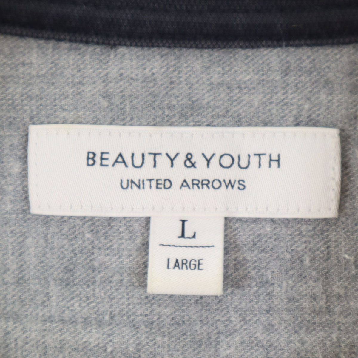BEAUTY&YOUTH UNITED ARROWS ビューティーアンドユースユナイテッドアローズ ストライプ柄 長袖 ボタンダウンシャツ L ブラック系 メンズ