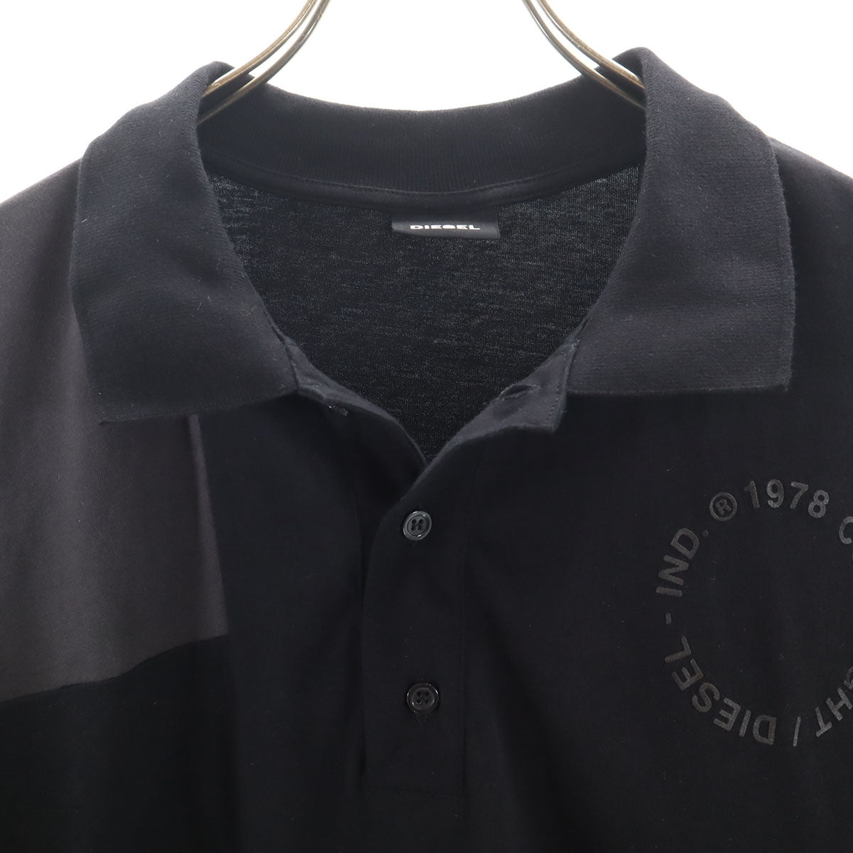 DIESEL ディーゼル ポルトガル製 半袖 ポロシャツ XXL ブラック ビッグサイズ メンズ