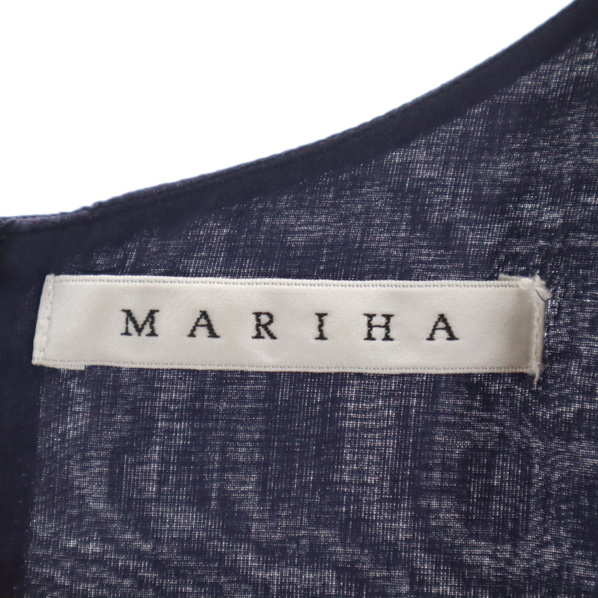 MARIHA マリハ 半袖 月花 ワンピース 38 ネイビー ドレス レディース