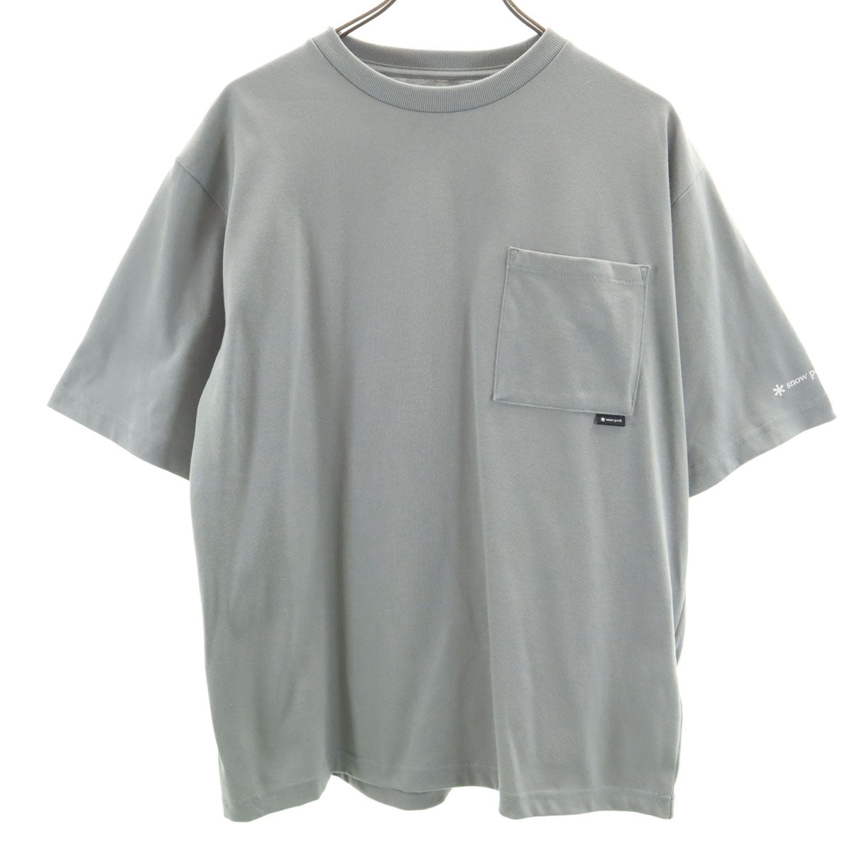 snowpeak スノーピーク 半袖 Tシャツ L グレー ポケT 無地 メンズ