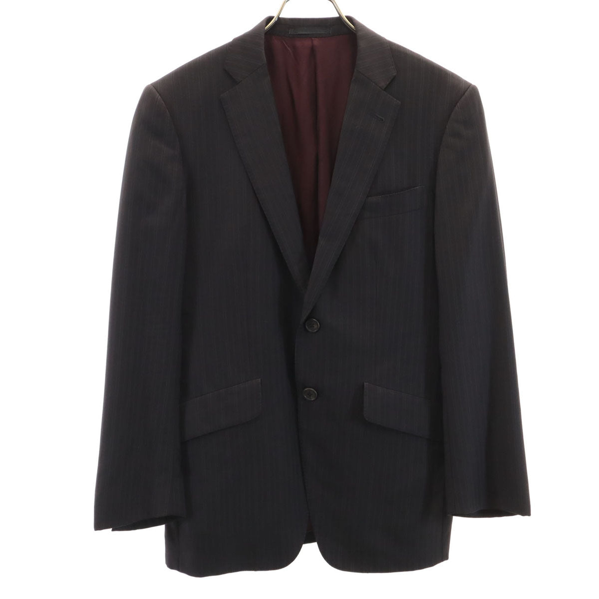 Paul Smith LONDON ポールスミスロンドン 日本製 ストライプ柄 テーラードジャケット S ブラック系 メンズ