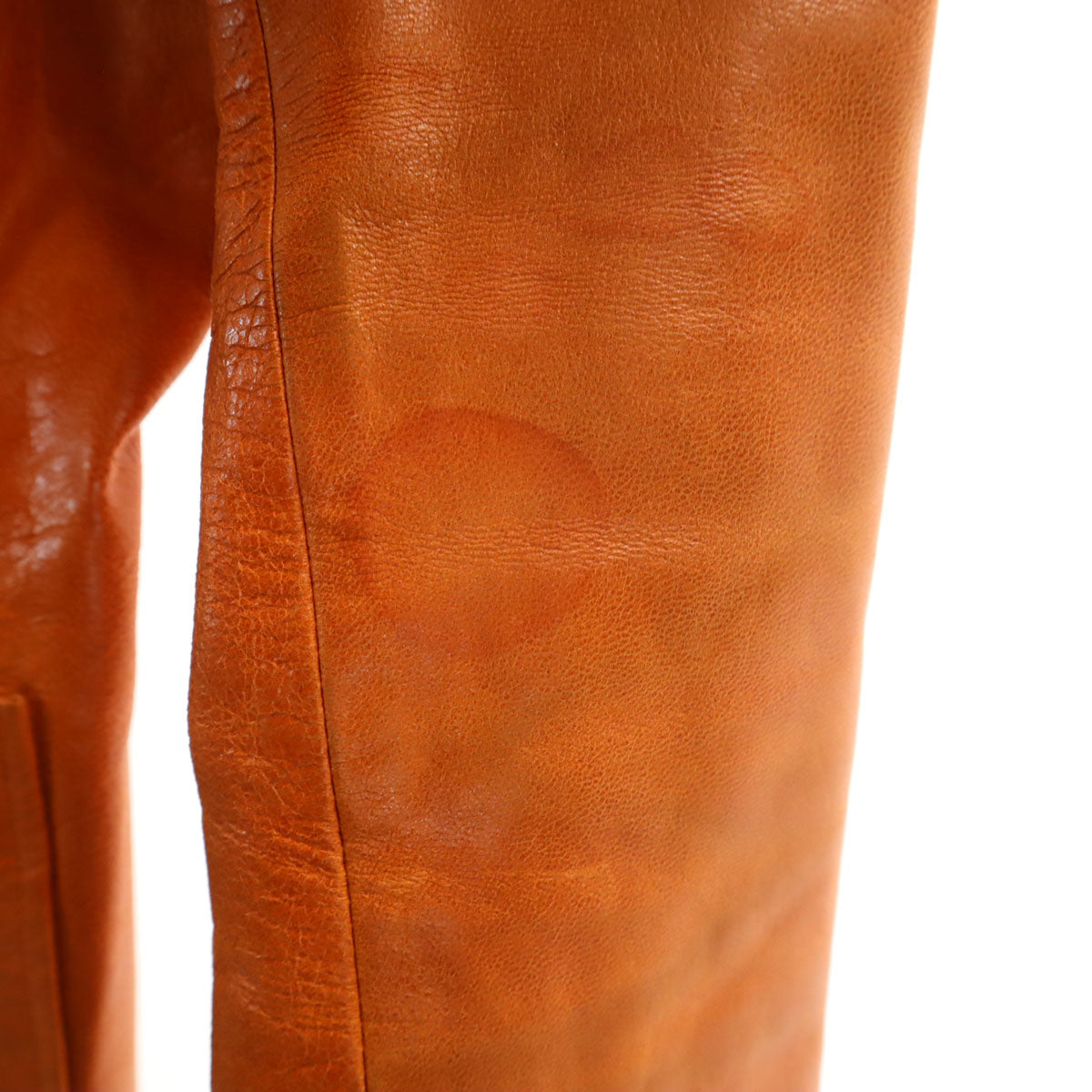 BEATING HEART ビーティングハート 山羊革 ゴートスキン レザー テーラードジャケット 2 オレンジ レディース