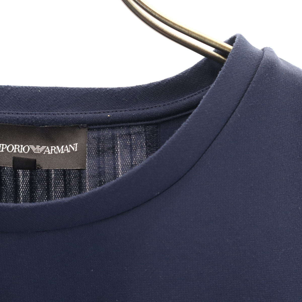 Emporio Armani エンポリオアルマーニ 7分袖 カットソー 38 ネイビー レディース