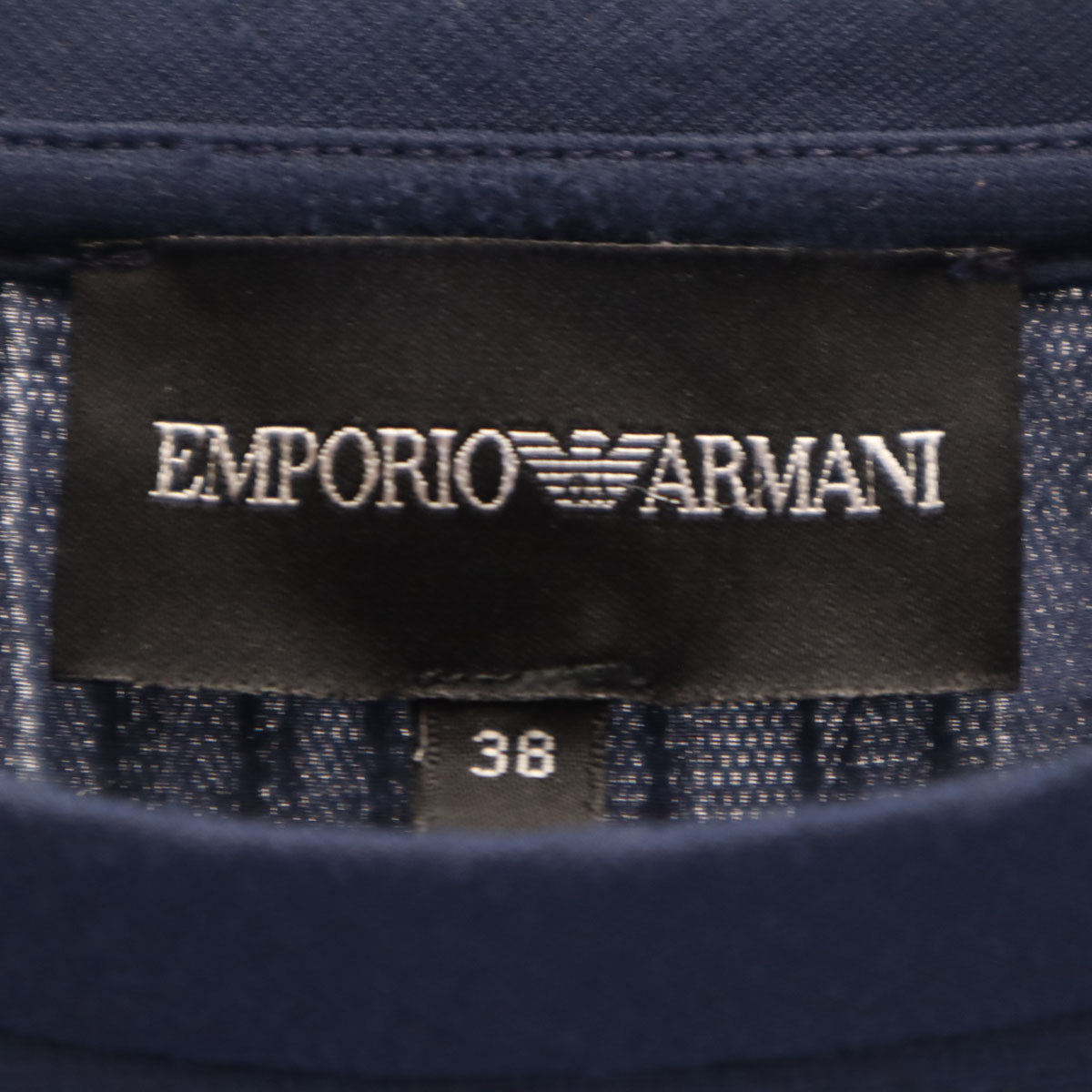 Emporio Armani エンポリオアルマーニ 7分袖 カットソー 38 ネイビー レディース