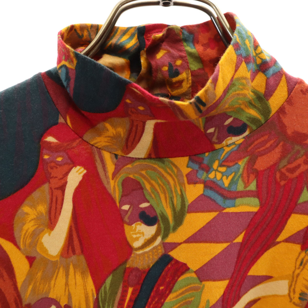 KENZO JUNGLE ケンゾージャングル 90s イタリア製 オールド 総柄 長袖 カットソー M レッド系 レディース