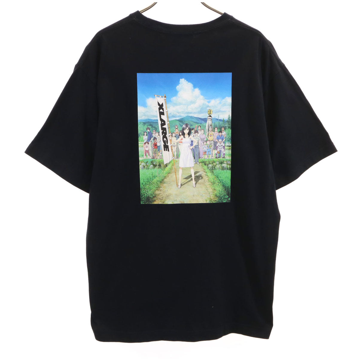 XLARGE エクストララージ SUMMER WARS サマーウォーズコラボ バックプリント 半袖 Tシャツ L ブラック ポケT メンズ
