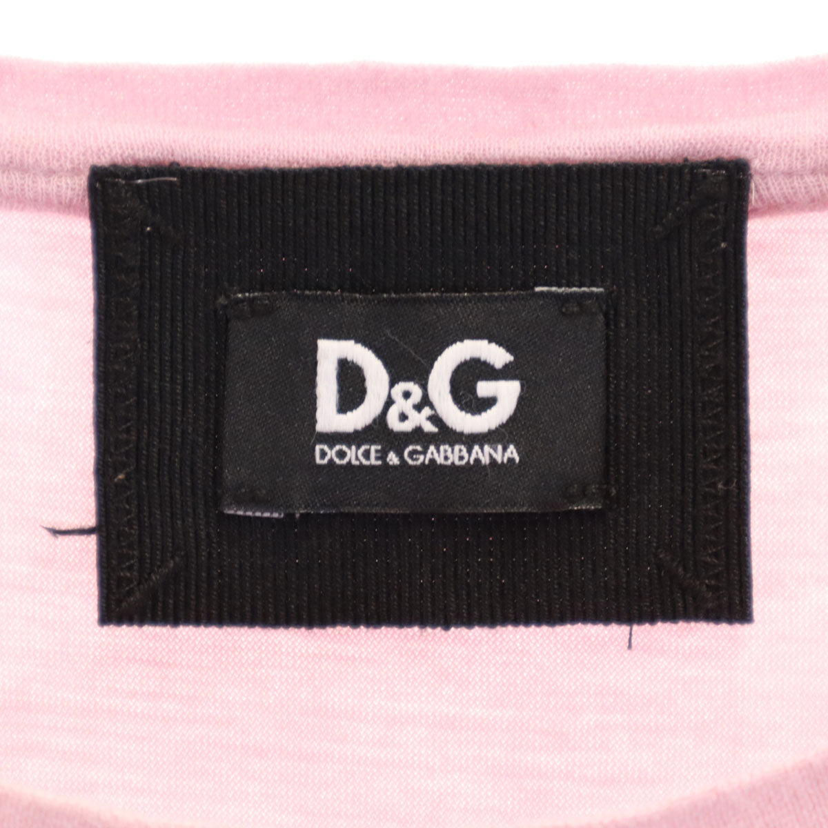 D&G DOLCE&GABBANA ディーアンドジードルチェアンドガッバーナ Disney ディズニー コラボ イタリア製 ミッキー ミニー 半袖 Tシャツ 38 ピンクパープル レディース