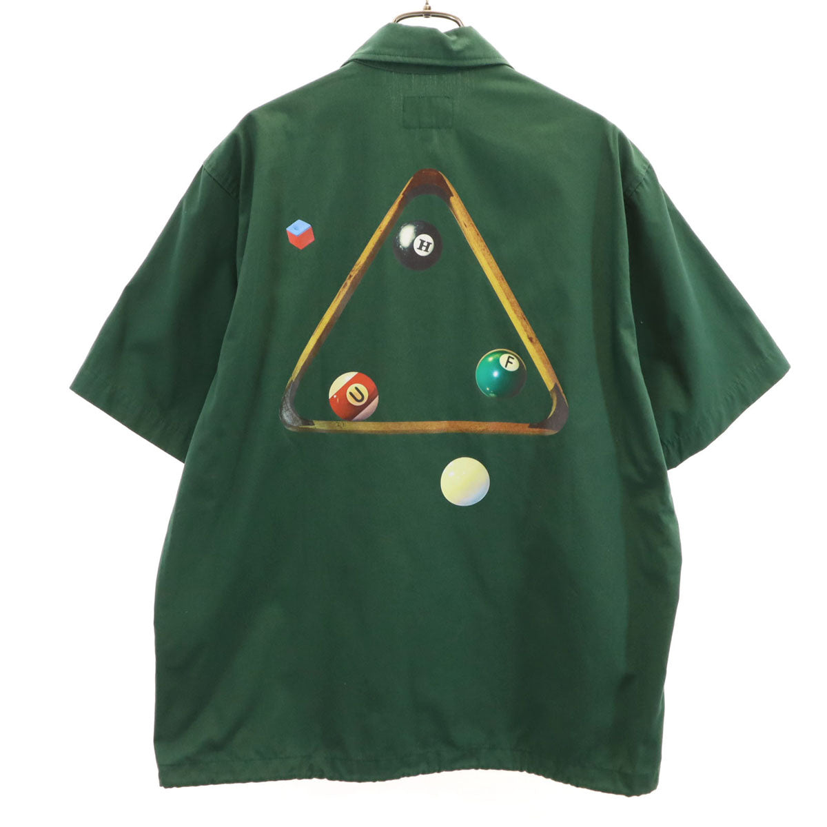 HUF ハフ ビリヤード 半袖 シャツ M グリーン メンズ