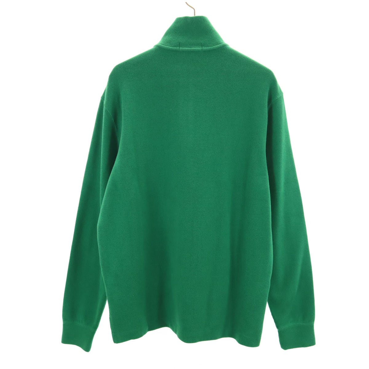 美品 POLO RALPH LAUREN ポロラルフローレン 長袖 ハーフジップ ニット S グリーン メンズ