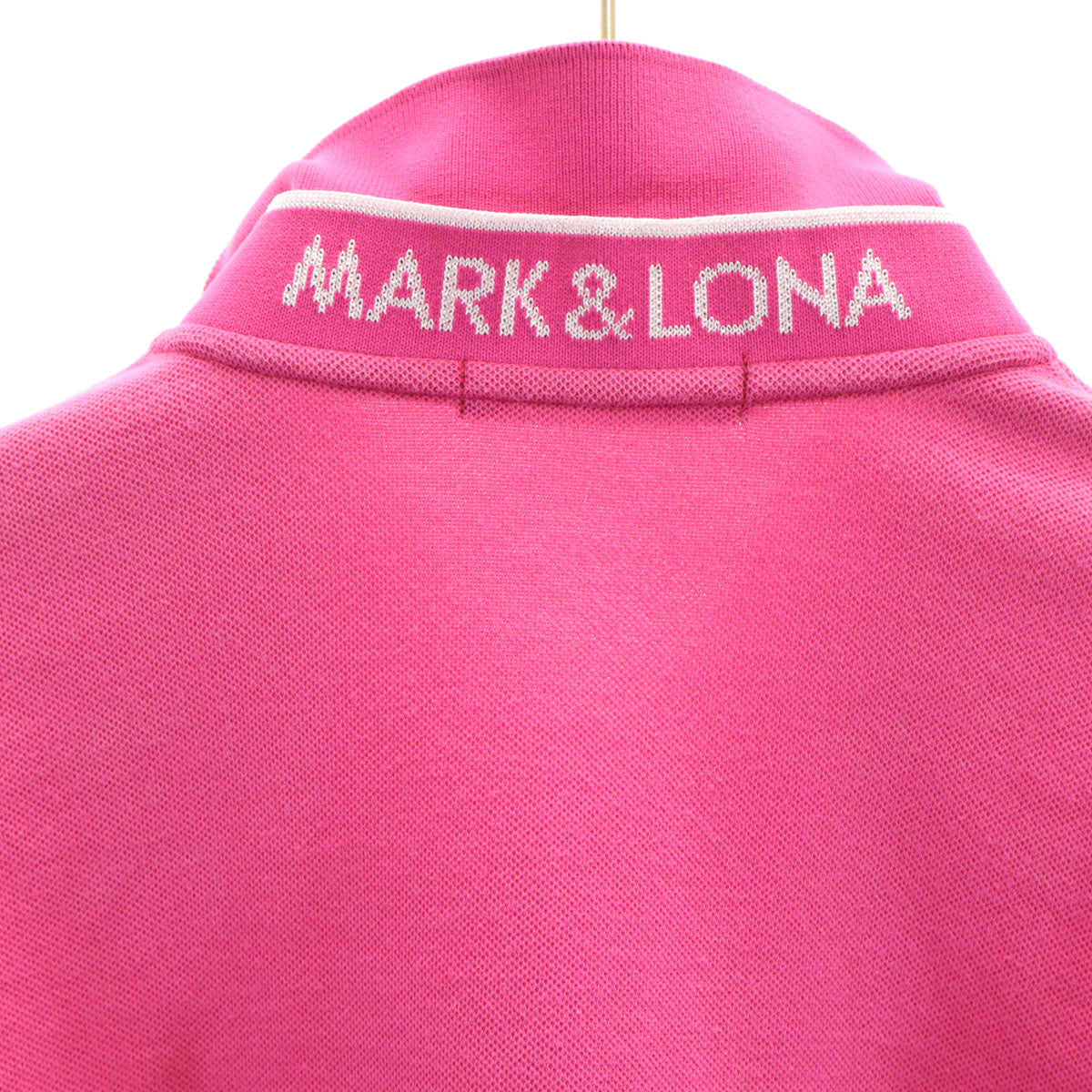 MARK&LONA マークアンドロナ 日本製 半袖 ポロシャツ 50 ピンク メンズ