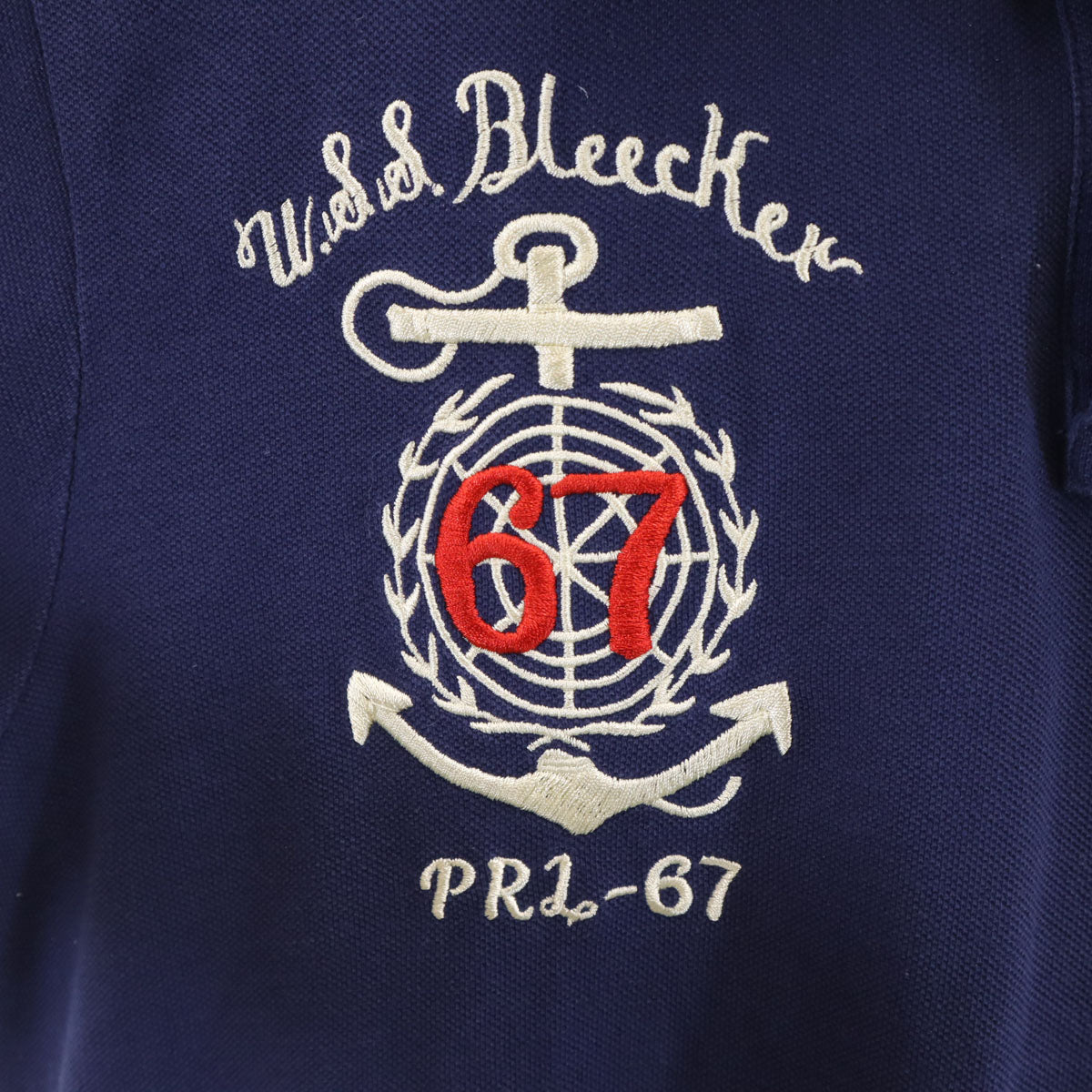POLO RALPH LAUREN ポロラルフローレン タイガー ドラゴン刺繍 半袖 CUSTOM FIT ポロシャツ M ネイビー 鹿の子 虎 龍 メンズ