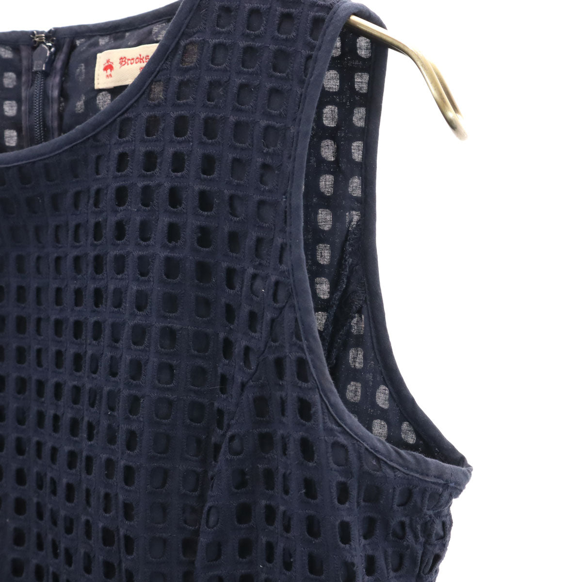 Brooks Brothers Red Fleece ブルックスブラザーズ レッドフリース ノースリーブ ワンピース 0 ネイビー レディース