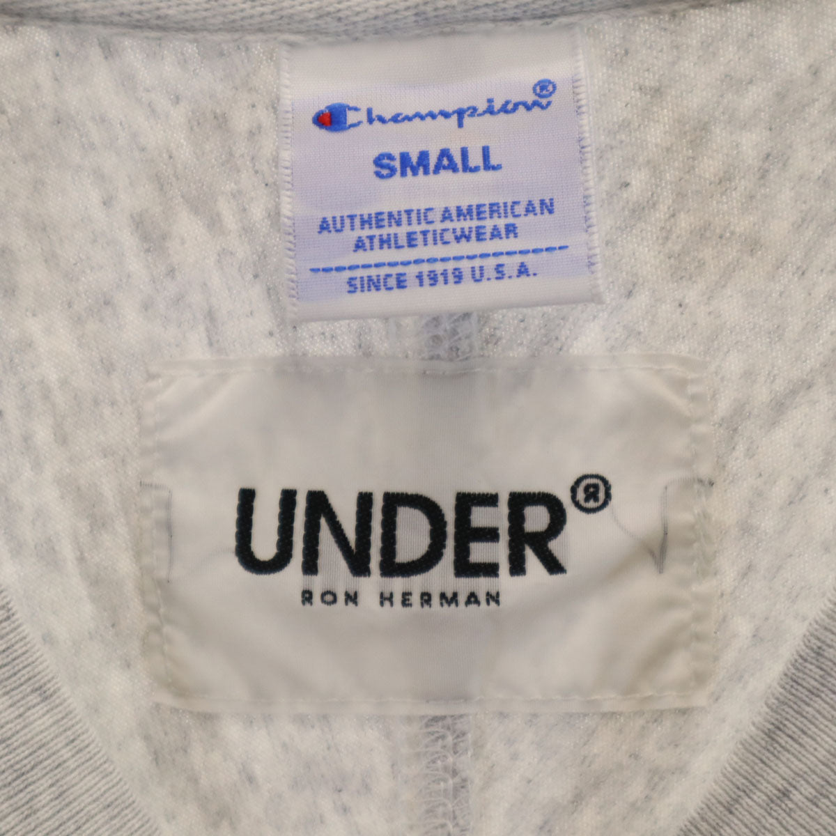 美品 Champion チャンピオン UNDER R Ron Herman アンダーアール ロンハーマン コラボ 半袖 Tシャツ S グレー メンズ