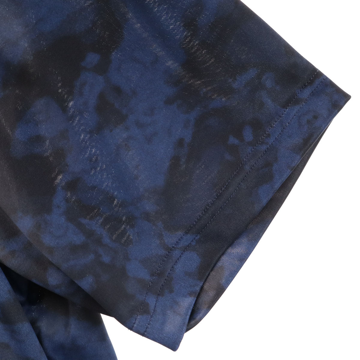 美品 LANVIN SPORT ランバンスポール 総柄 ゴルフ 半袖 ポロシャツ 40 ネイビー メンズ