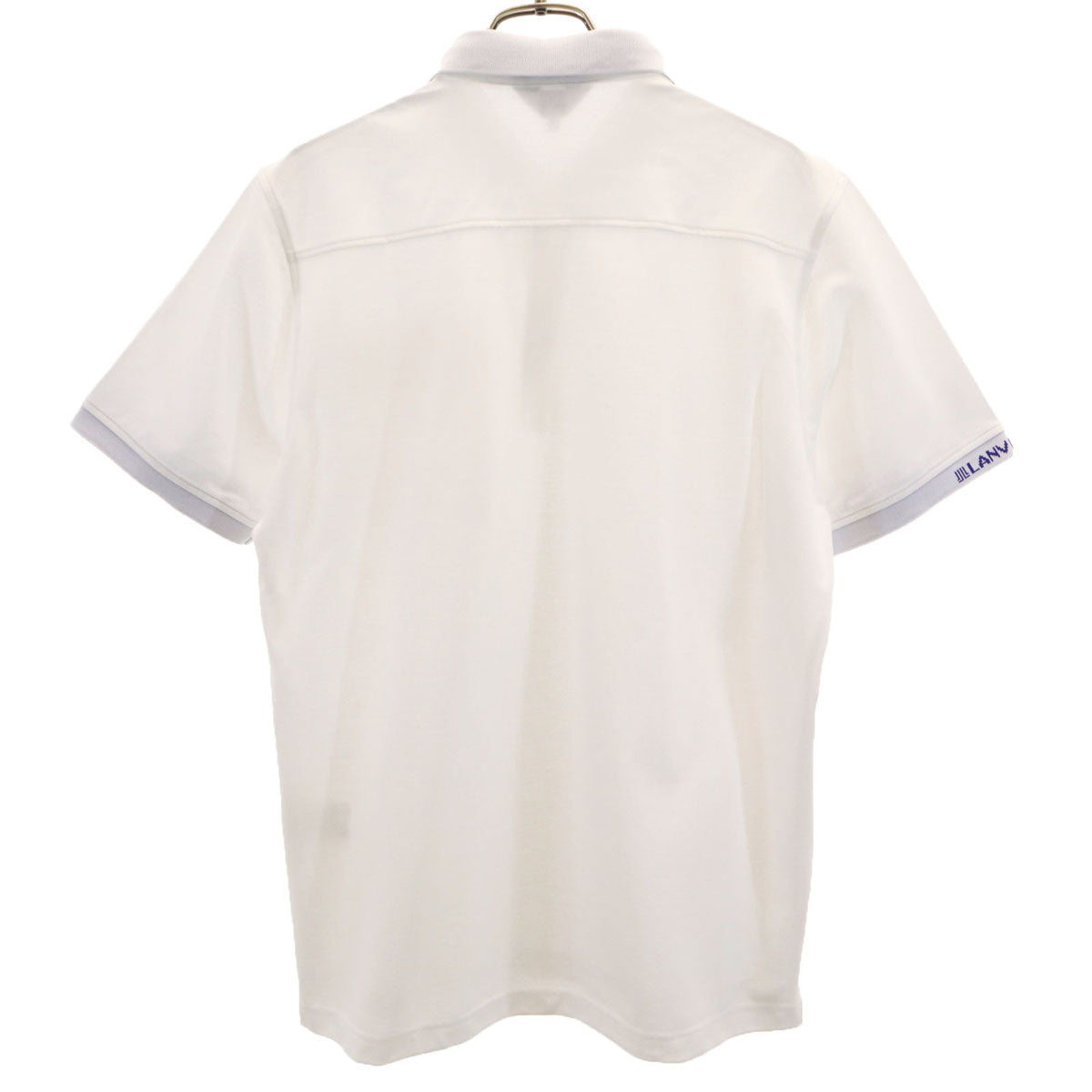 美品 LANVIN SPORT ランバンスポール 日本製 ゴルフ 半袖 ポロシャツ 40 ホワイト メンズ