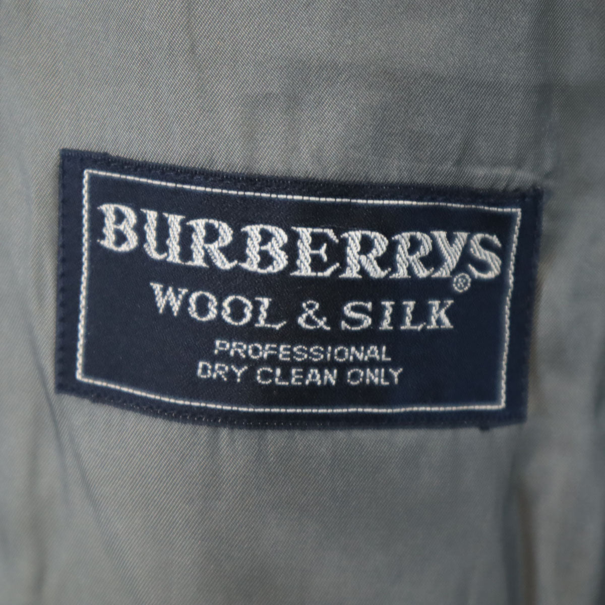 Burberrys バーバリーズ 90s オールド ウールブレンド チェック柄 テーラードジャケット 96-86-170AB5 グレー C-TK83 メンズ