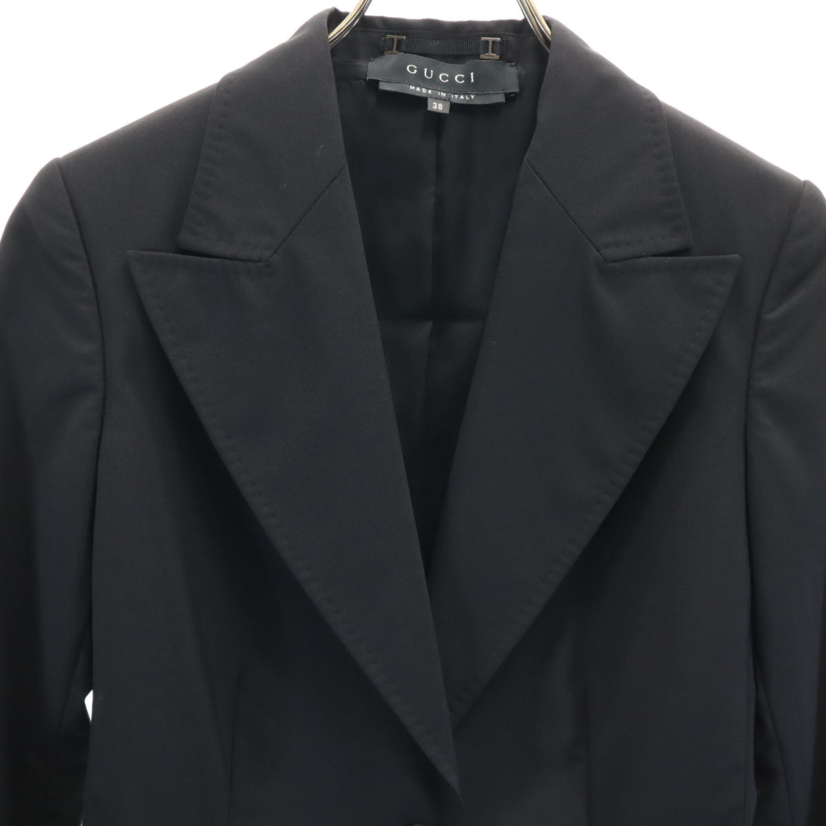 GUCCI グッチ イタリア製 テーラードジャケット 38 ブラック レディース