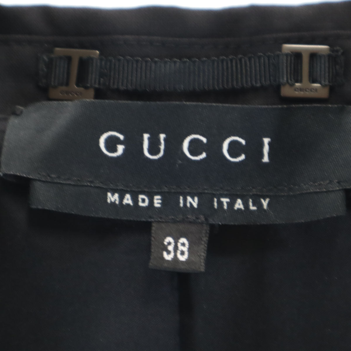 GUCCI グッチ イタリア製 テーラードジャケット 38 ブラック レディース