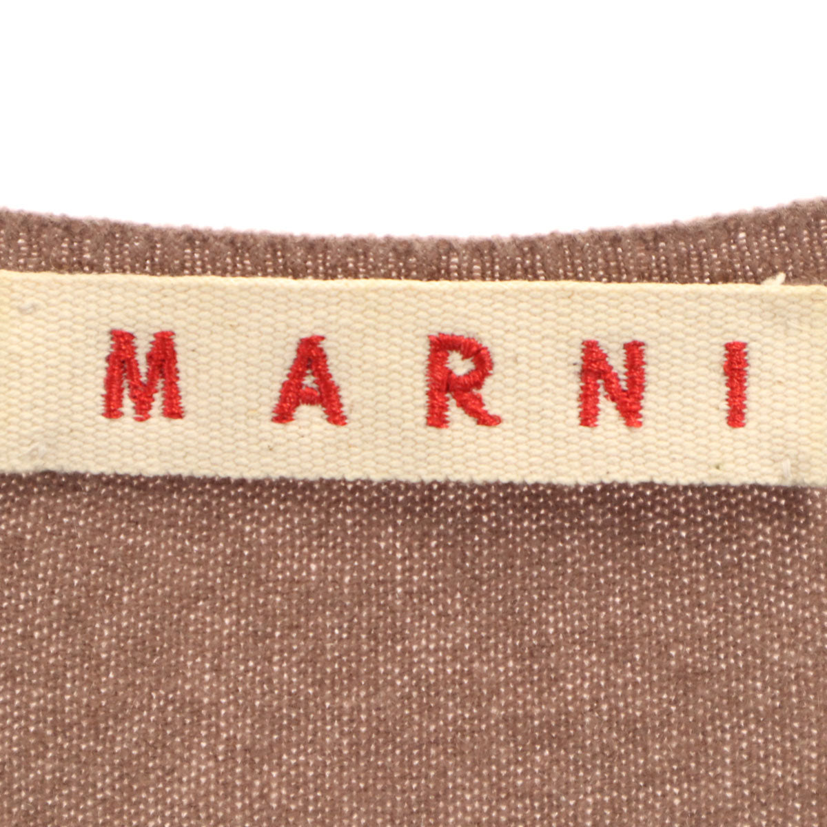 美品 MARNI マルニ イタリア製 カシミヤ100％ Vネック ニットベスト 42 ブラウン系 レディース