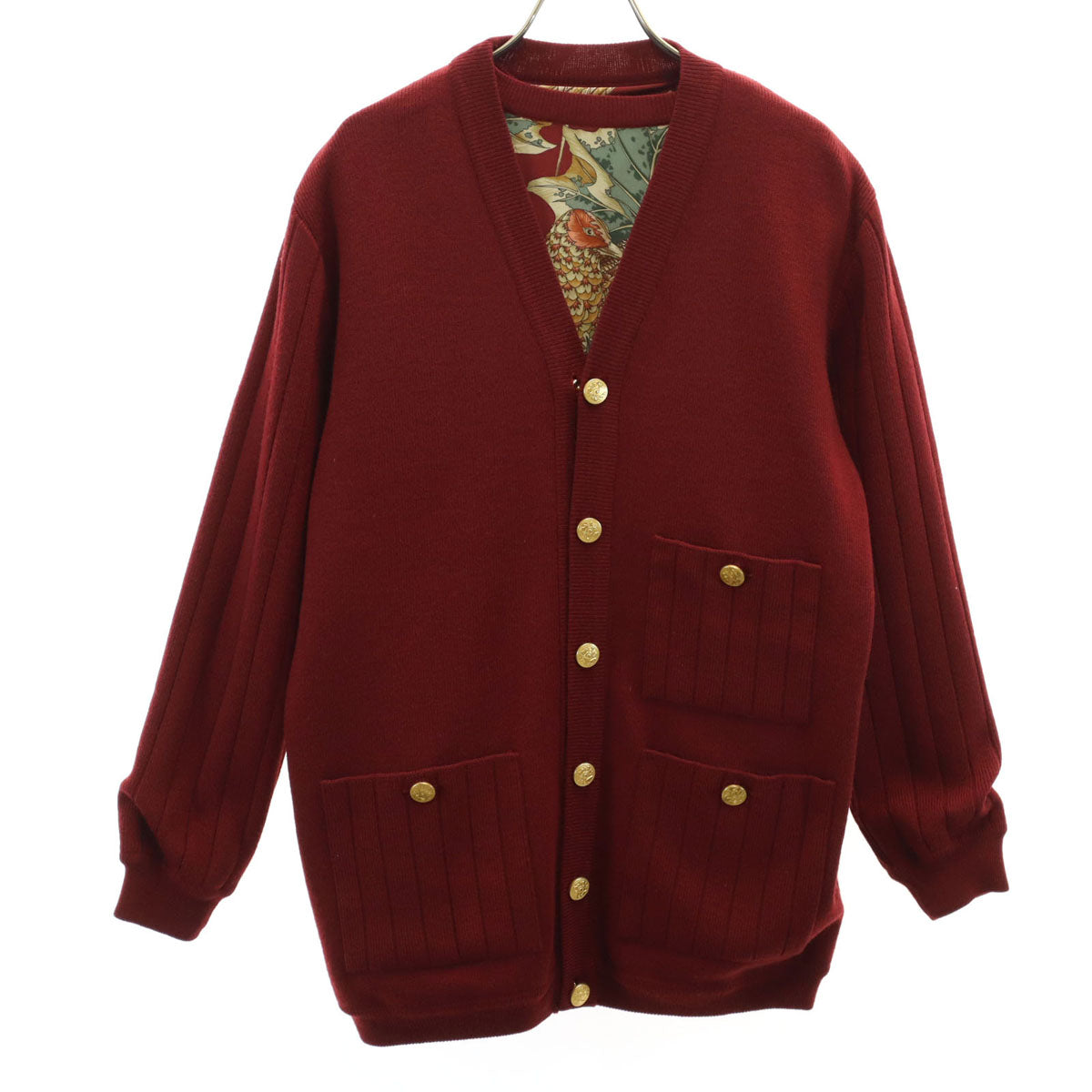 Salvatore Ferragamo サルヴァトーレフェラガモ 90s イタリア製 オールド 長袖 アンサンブル M ボルドー レディース