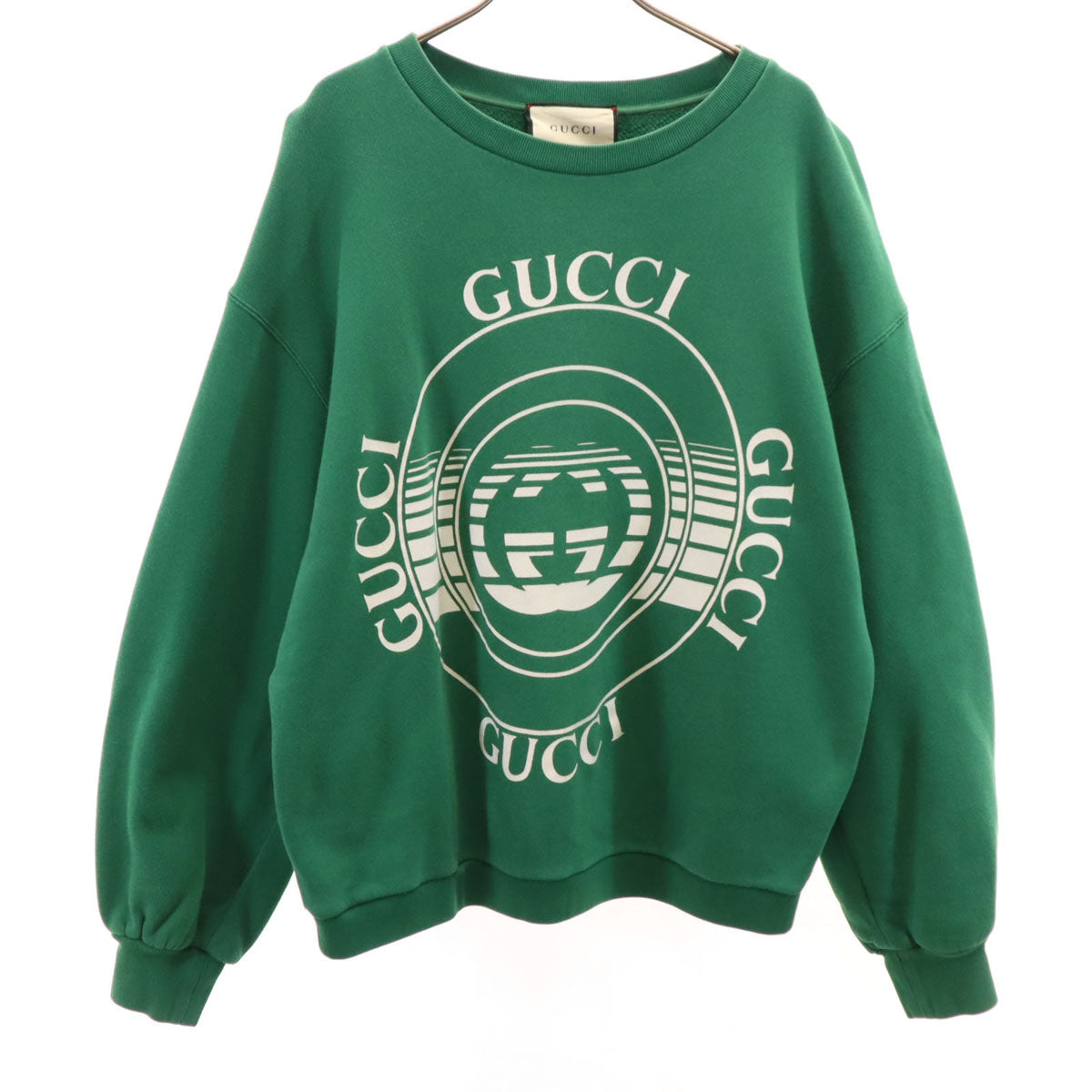GUCCI グッチ イタリア製 長袖 スウェット トレーナー S グリーン レディース